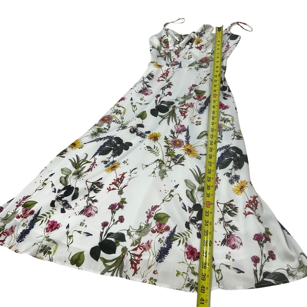 Bailey 44 Puff Pastry Smocked Satiny Floral midi Dress SIZE 4 coquette feminine - Picture 10 of 16